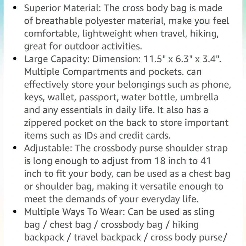 Crossbody black sling bag - Picture 8 of 8